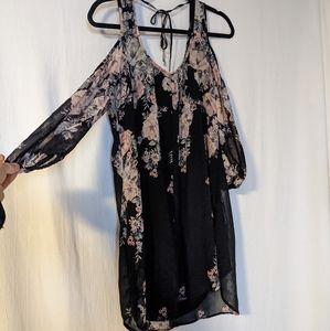 Floral Cold Shoulder Dress